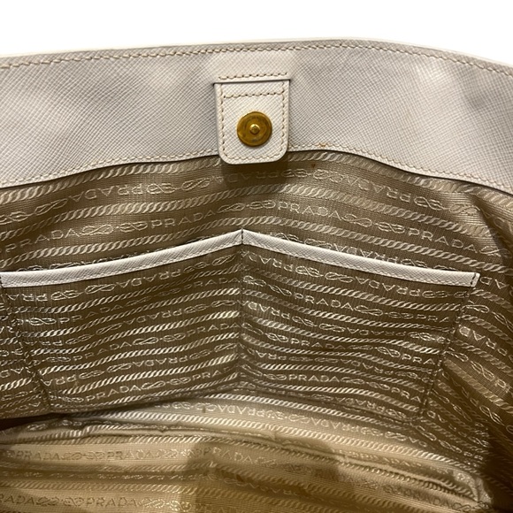 Prada Extra Large Lux Saffiano Leather Dual Top Handle Tote Bag - Picture 7 of 12